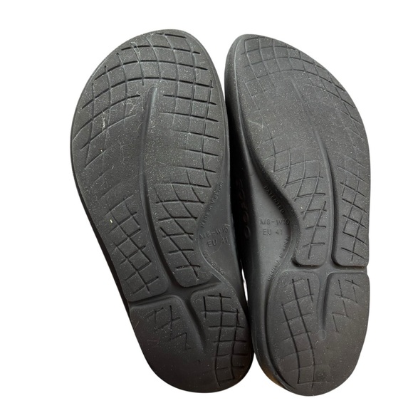 OOFOS Unisex Ooahh Sports Slide Sandals in black with green accents Men’s 8/W 10 - Picture 7 of 9